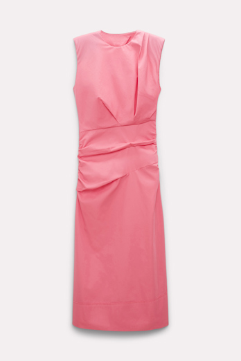 Dorothee Schumacher Kleid aus Baumwolle mit Cutout am Rücken bright pink