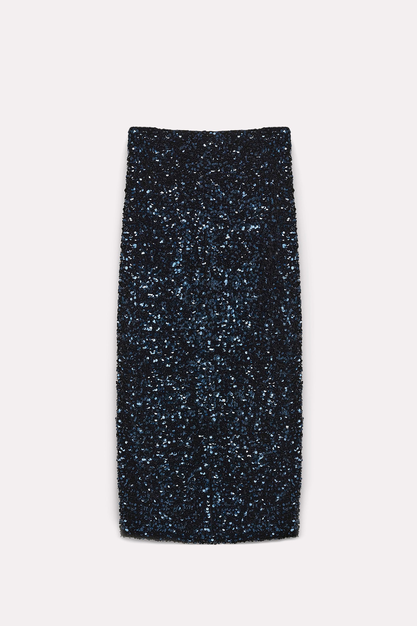 Dorothee Schumacher Sequin embellished velvet pencil skirt dark navy