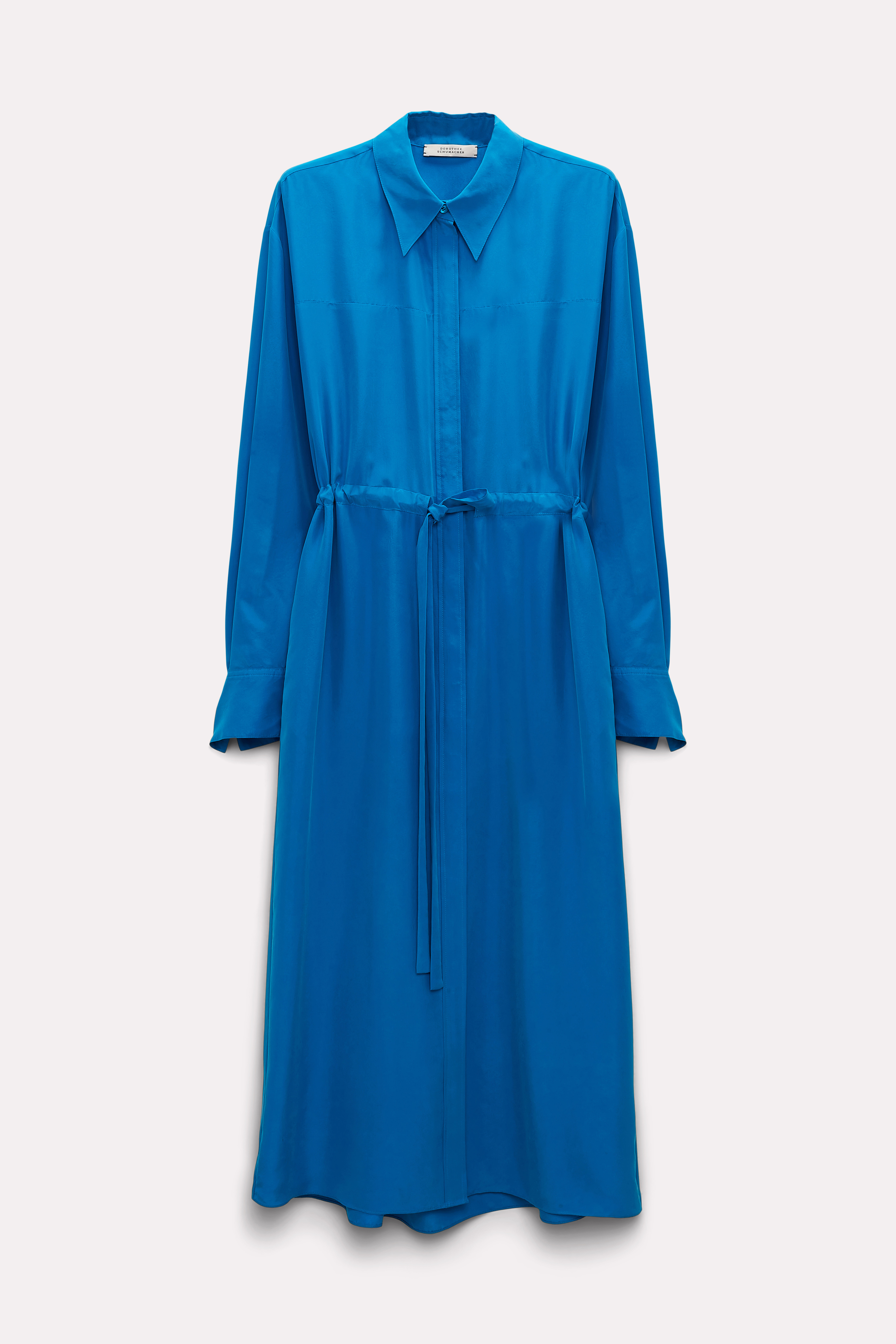 Dorothee Schumacher Washed Silk Shirtdress In Blue
