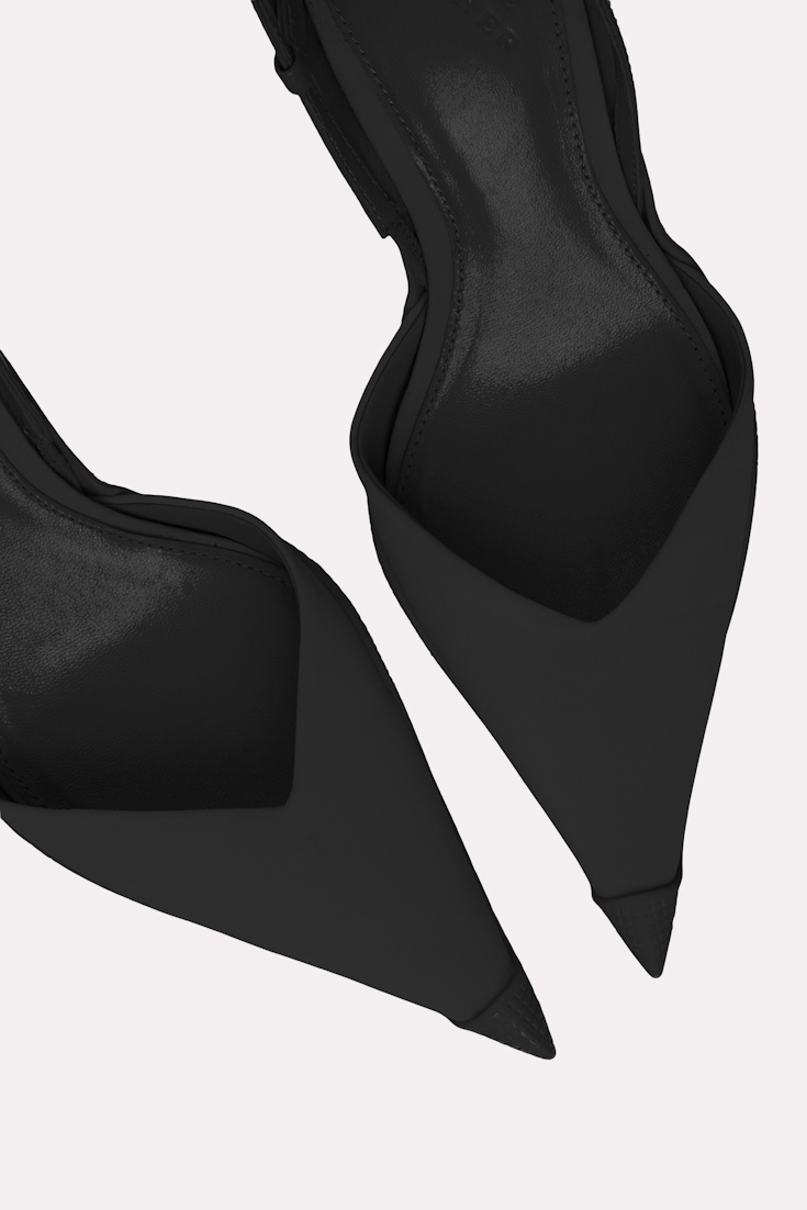 Dorothee Schumacher Kitten heels slingbacks pure black