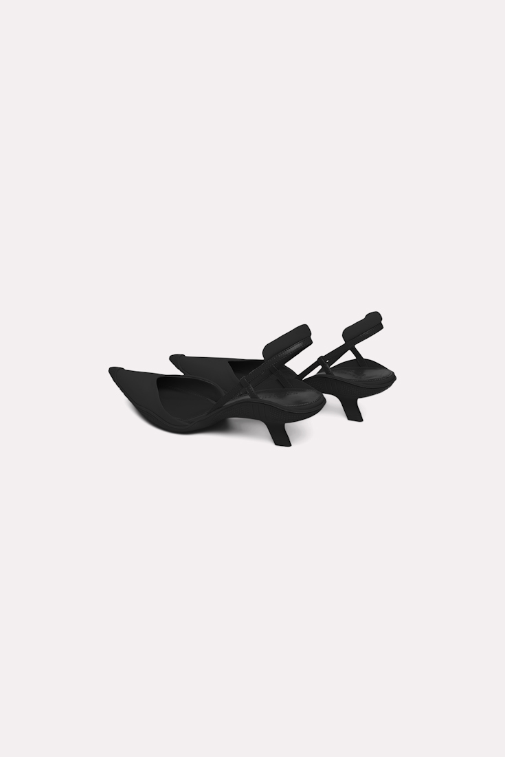 Dorothee Schumacher Kitten heels slingbacks pure black