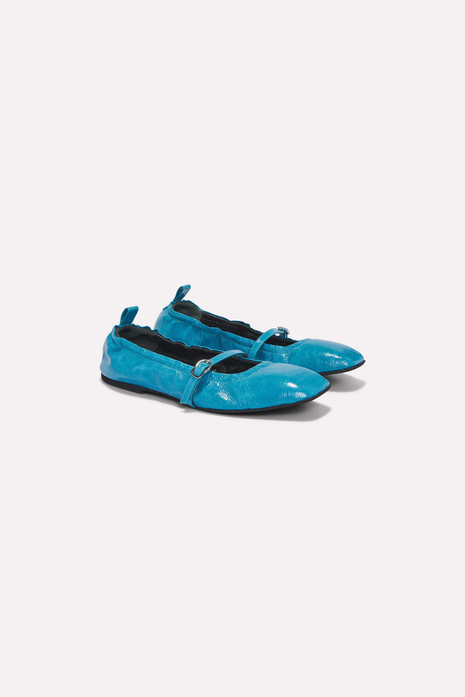 Dorothee Schumacher Square toe foldable ballerinas with buckle impulsive blue