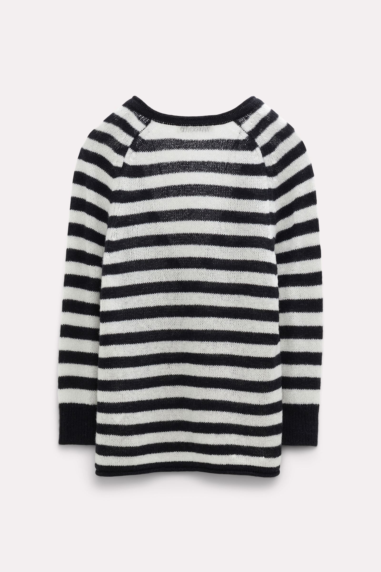 Dorothee Schumacher Striped cardigan with a V-neckline black and white