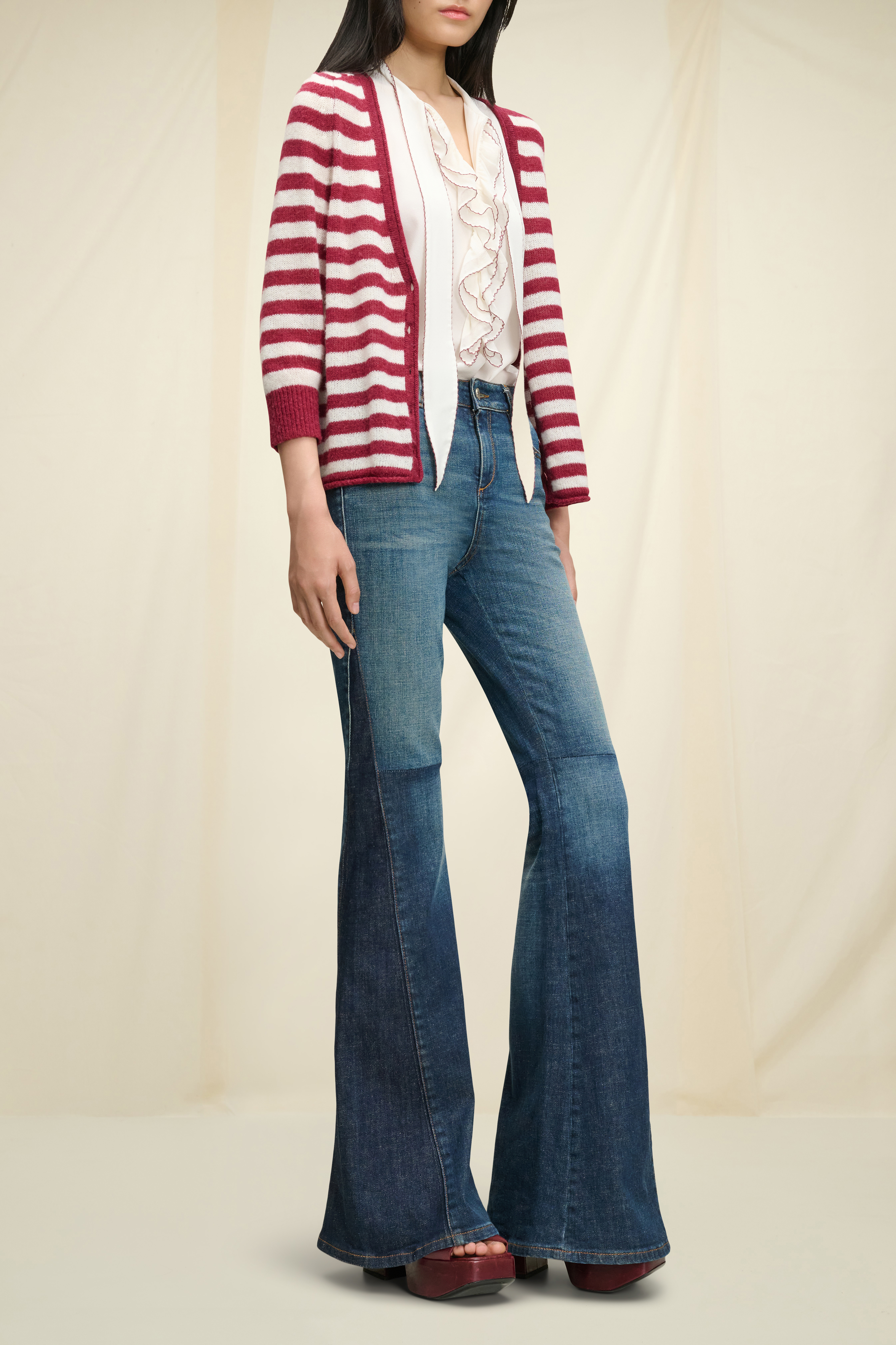 Dorothee Schumacher Striped cardigan with a