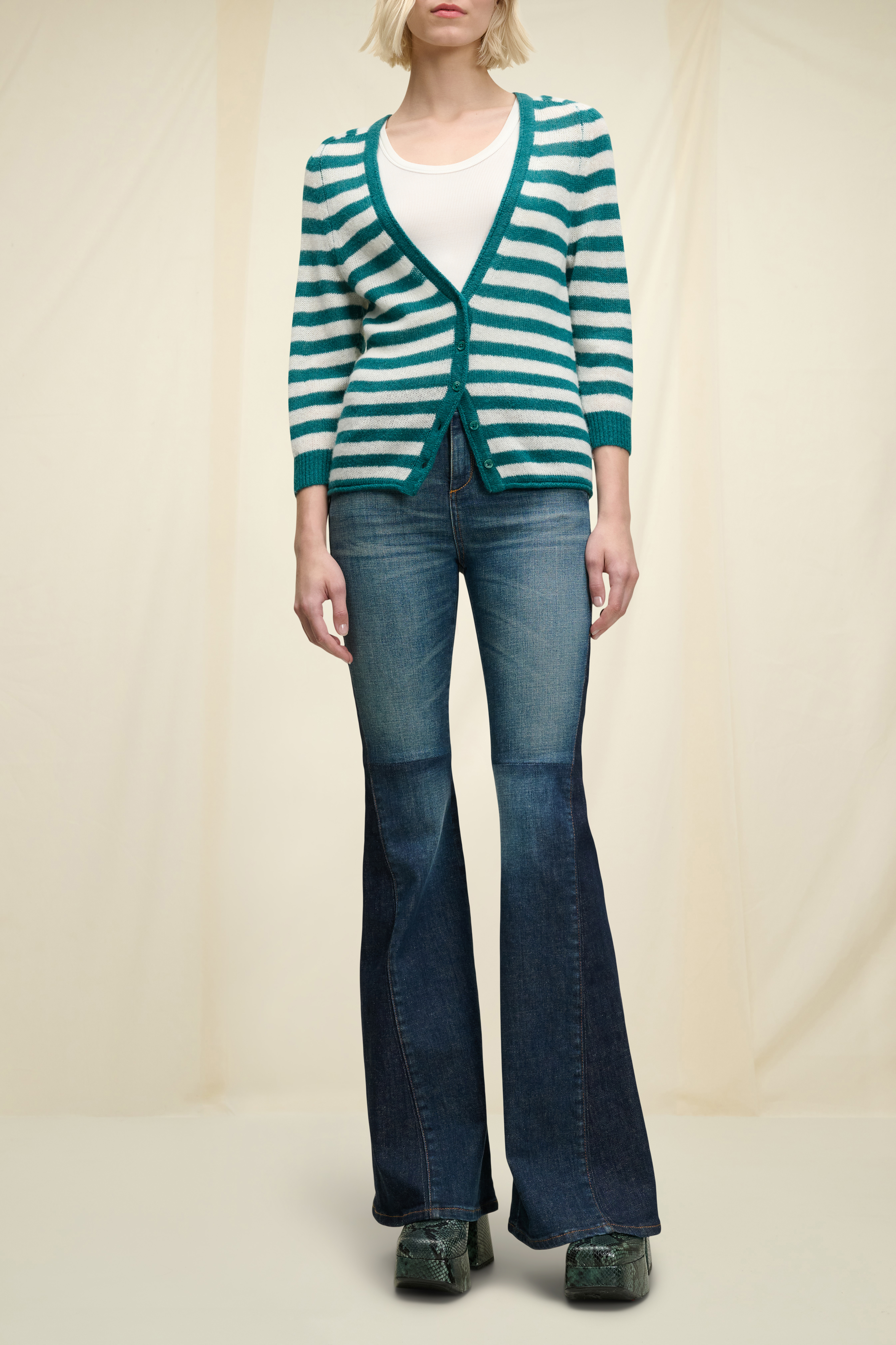 Dorothee Schumacher Striped cardigan with a