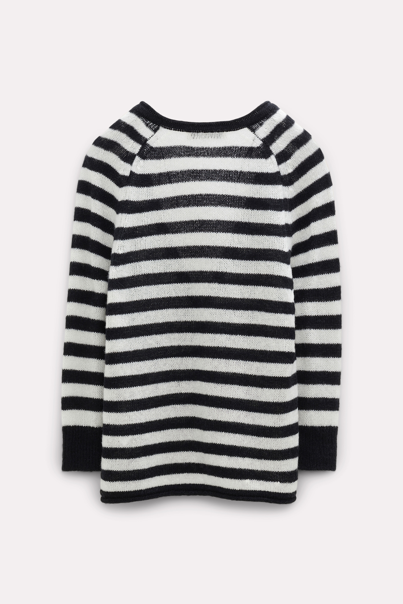 Dorothee Schumacher Twinset comprising a striped V-neck cardigan and top black and white