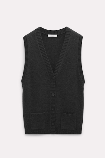 Dorothee Schumacher Merino cashmere sweater vest pure black