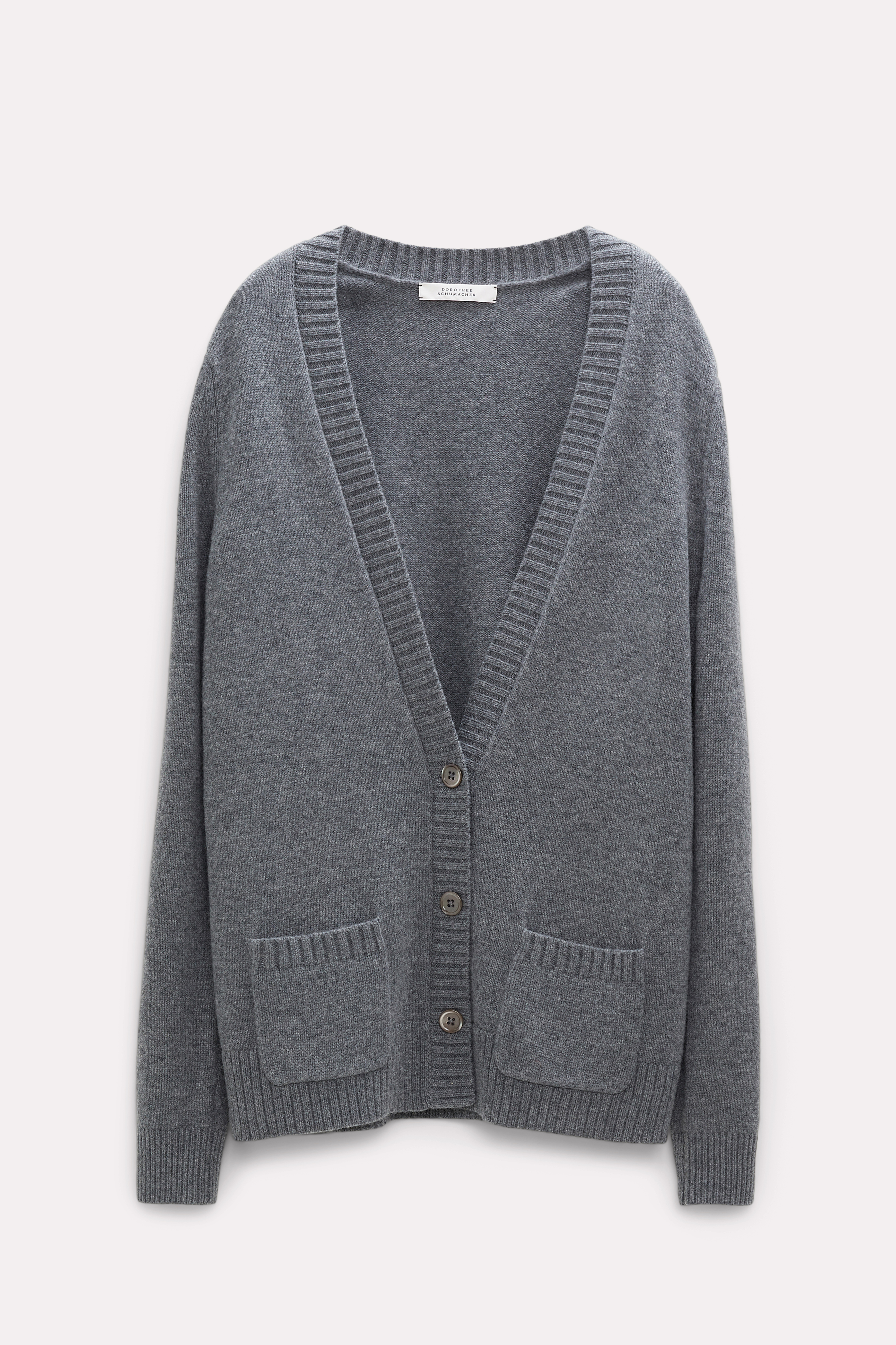 Dorothee Schumacher Cardigan aus Merino und Kaschmir true grey