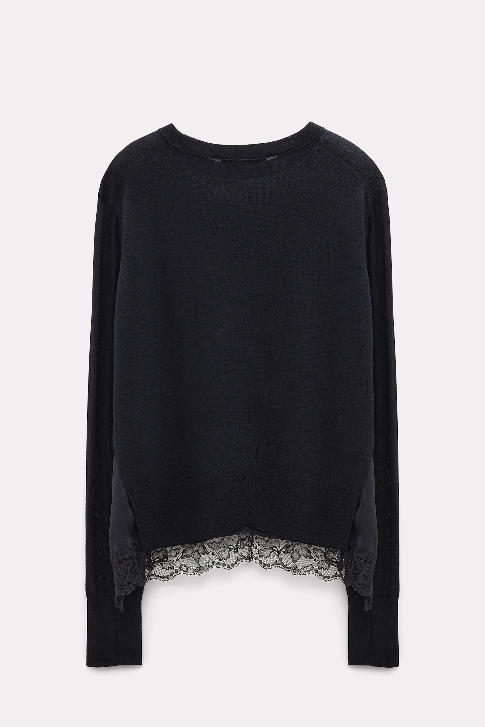 Dorothee Schumacher Sweater with satin and lace pure black