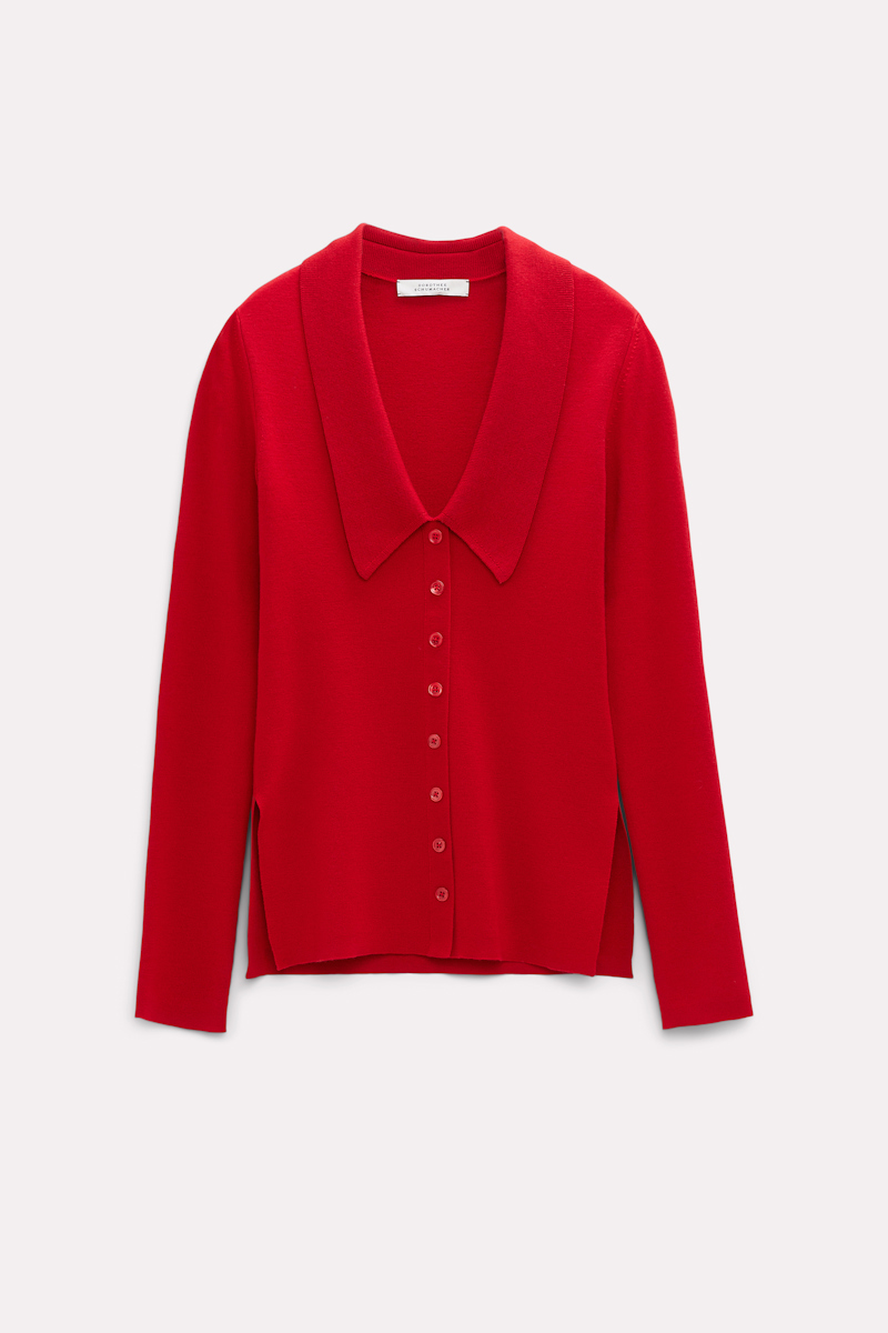 Dorothee Schumacher Sweater With A Deep Turtleneck In Red