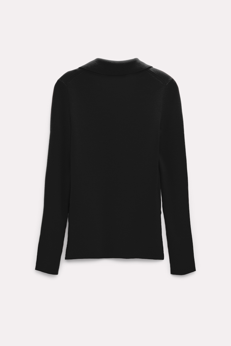 Dorothee Schumacher Sweater with a deep turtleneck pure black