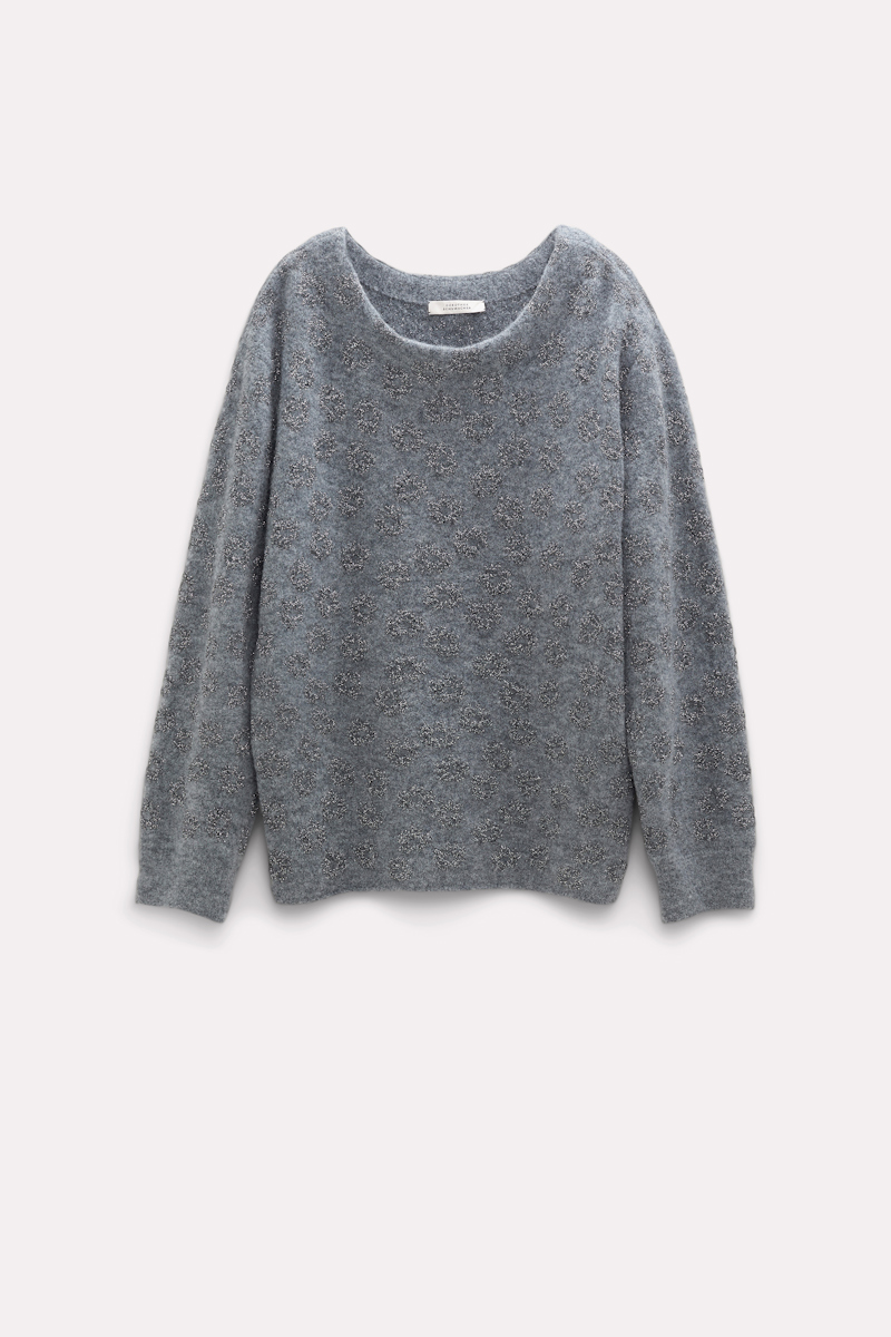 Dorothee Schumacher Sweater With Floral Details In Grey