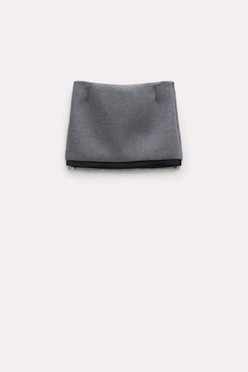 Dorothee Schumacher Wool flannel mini skirt charcoal grey melange