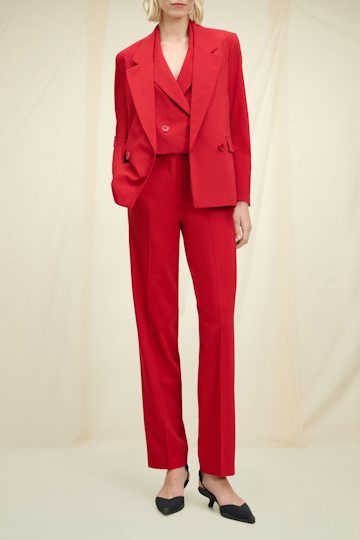 Dorothee Schumacher Slim fit wool pants adored red
