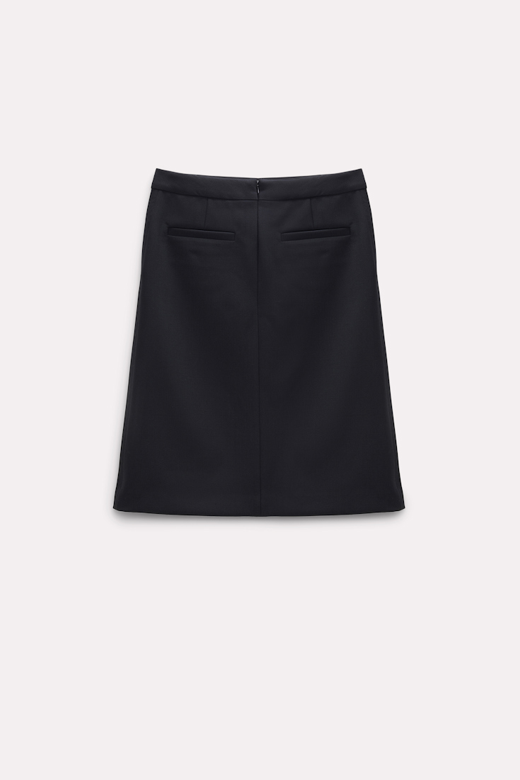 Dorothee Schumacher Skirt with mock zipper trim pure black