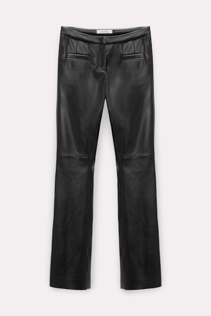 SLEEK COMFORT pants Dorothee Schumacher Shiny Hose aus Eco-Leder pure black