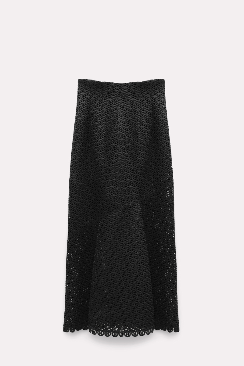 Dorothee Schumacher Macramã© Lace Skirt In Black