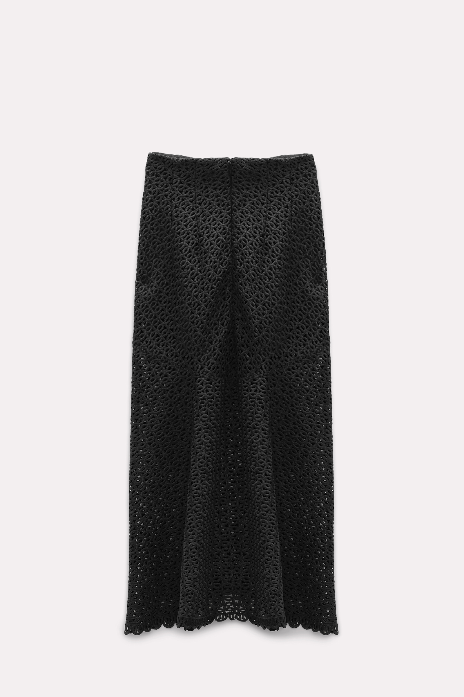 Dorothee Schumacher Macramé lace skirt pure black