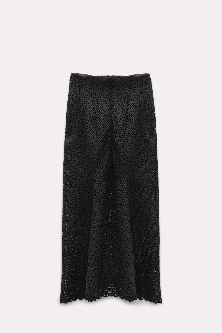 Dorothee Schumacher Macramé lace skirt pure black