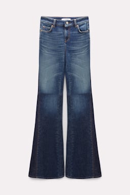 Dorothee Schumacher Flared jeans with patches dusty blue