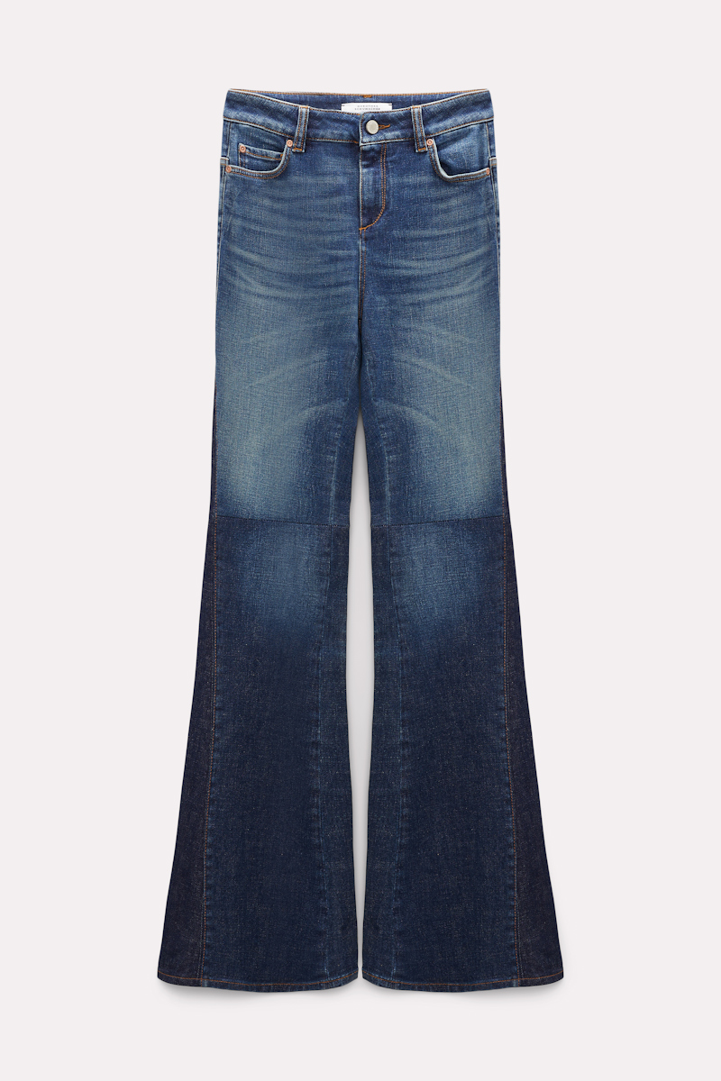 Dorothee Schumacher Flared Jeans With Patches In Blue