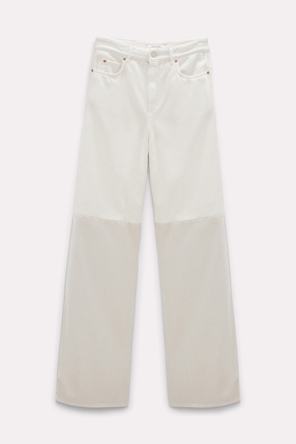 DENIM ROMANCE pants Dorothee Schumacher Jeans with patches shaded white