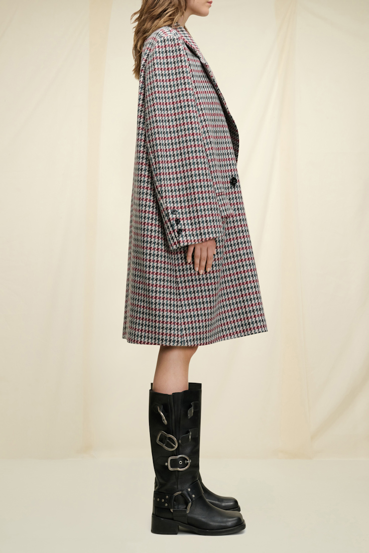 Dorothee Schumacher Coat with a houndstooth pattern colored graphic mix