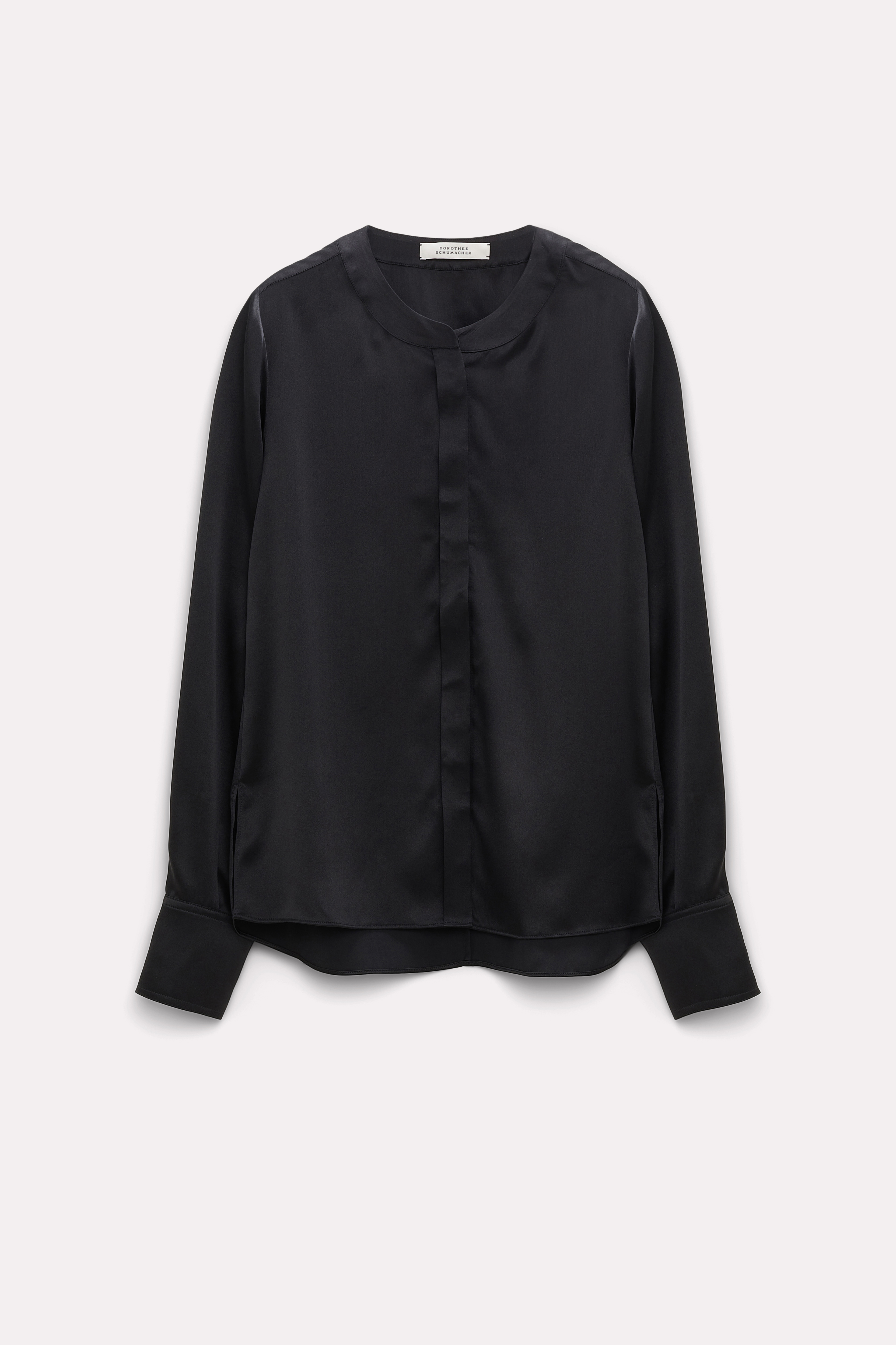 Dorothee Schumacher Silk blouse with round neckline pure black