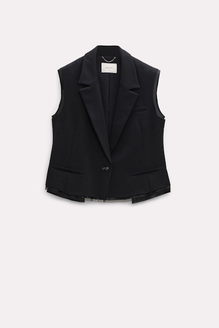EMOTIONAL ESSENCE I vest Dorothee Schumacher Punto Milano waistcoat pure black