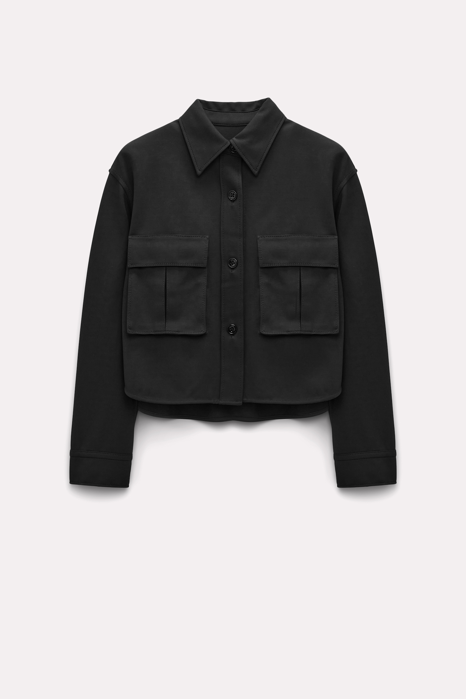 Dorothee Schumacher SHIRT-STYLE JACKET IN PUNTO MILANO pure black