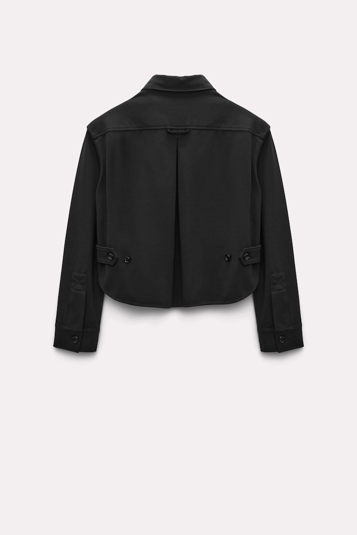 Dorothee Schumacher SHIRT-STYLE JACKET IN PUNTO MILANO pure black