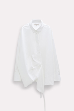 Dorothee Schumacher Poplin wrap blouse pure white