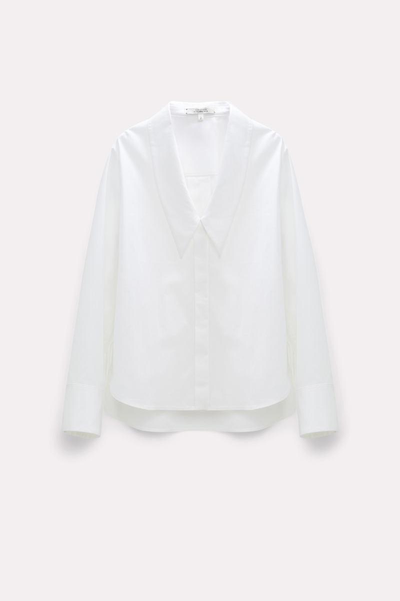 Dorothee Schumacher Bluse Tiefem Kragen In White | ModeSens