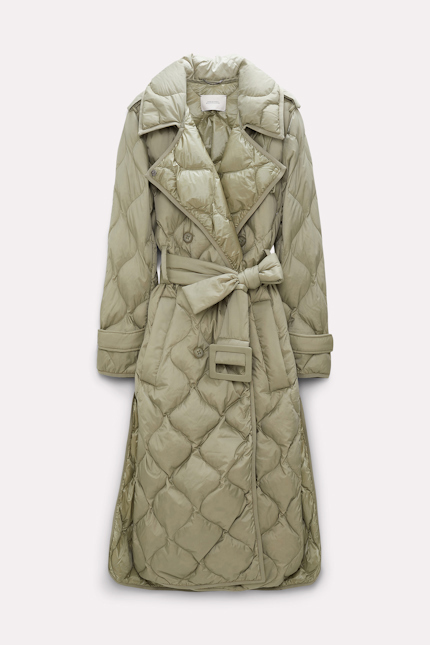COZY COOLNESS trench Dorothee Schumacher Down trench coat light khaki