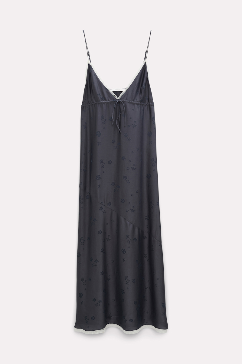 Dorothee Schumacher Maxi Dress With Lace Details In Grey