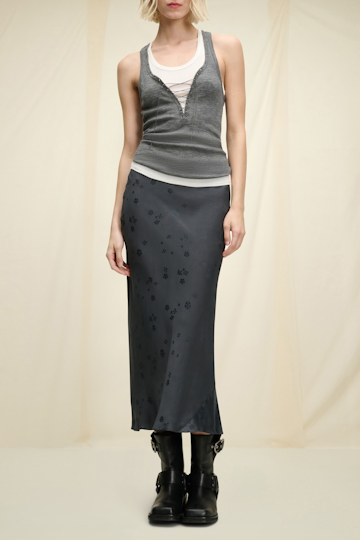 Dorothee Schumacher Skirt with floral print anthracite