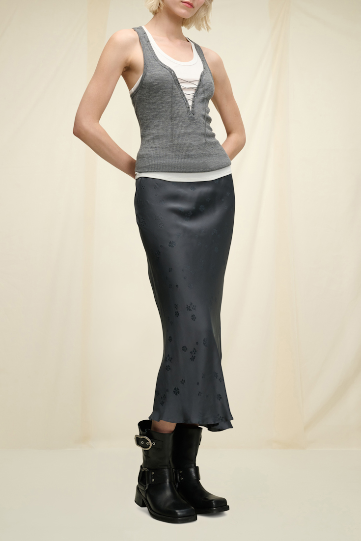 Dorothee Schumacher Skirt with floral print anthracite