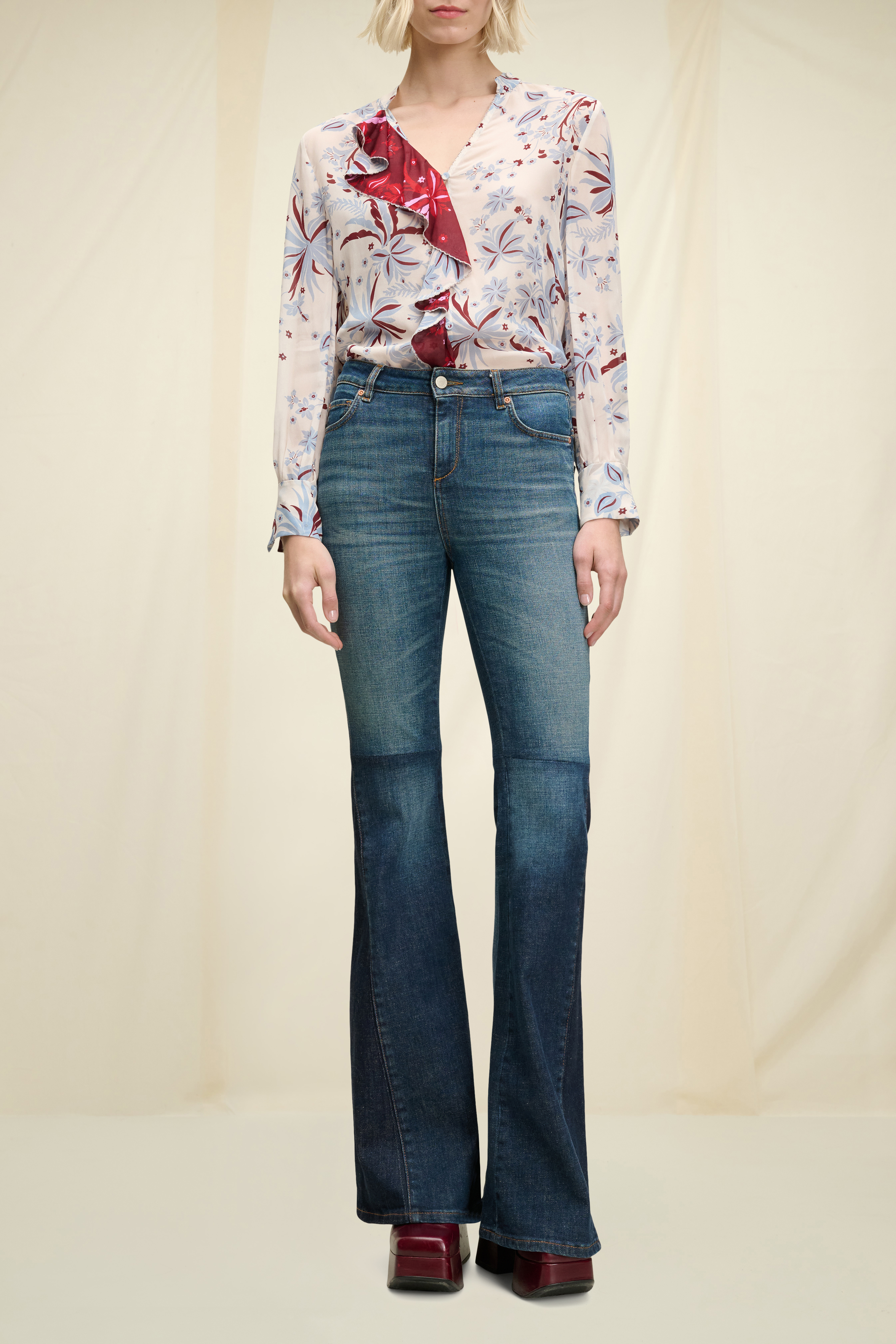 Dorothee Schumacher Printed viscose patch blouse with