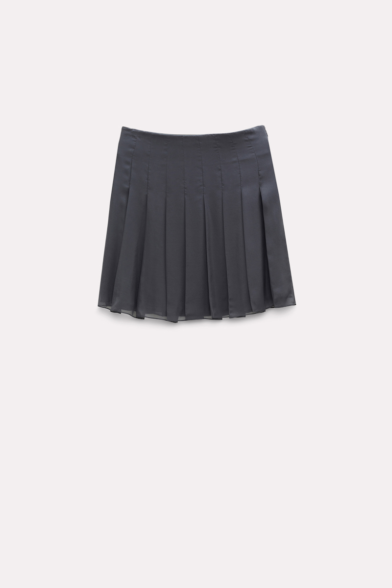 Dorothee Schumacher Pleated Mini Skirt In Grey