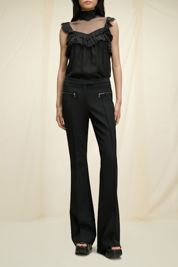 Dorothee Schumacher Blouse with ruffles pure black