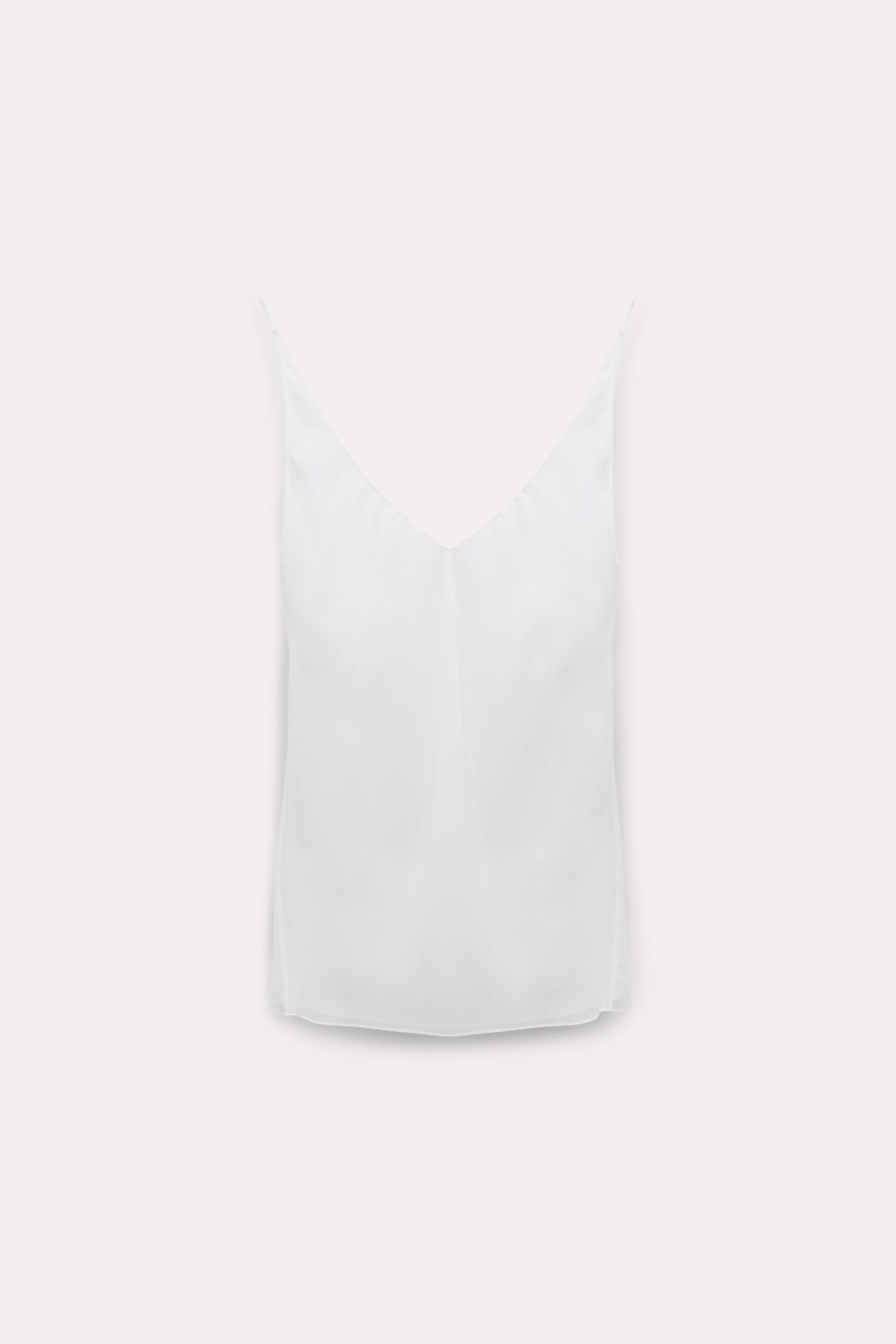 Dorothee Schumacher Silk top with adjustable straps camellia white