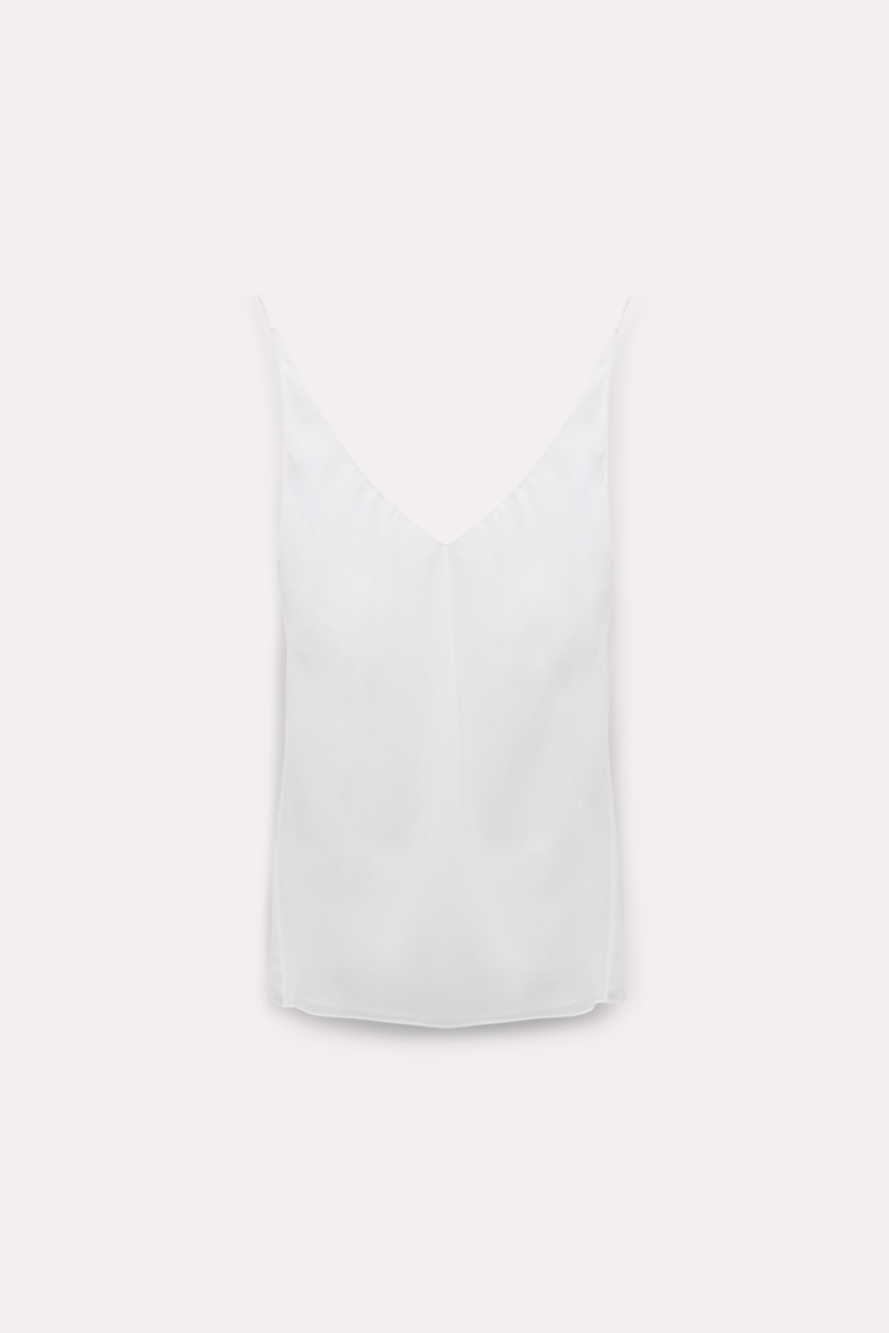Dorothee Schumacher Silk Top With Adjustable Straps In White