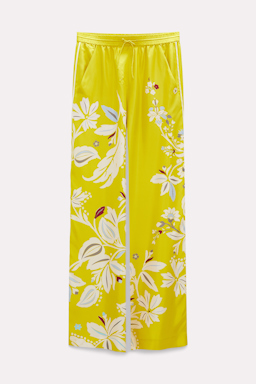 Dorothee Schumacher Pyjama-Style Hose aus Seide yellow cream blue mix