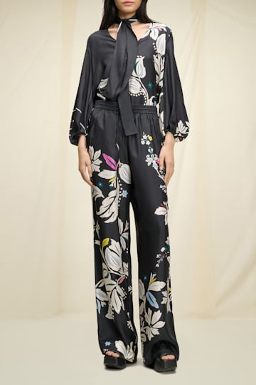 Dorothee Schumacher Pyjama-Style Hose aus Seide black mix