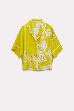 Dorothee Schumacher Pyjama-Style Bluse aus Seide yellow cream blue mix