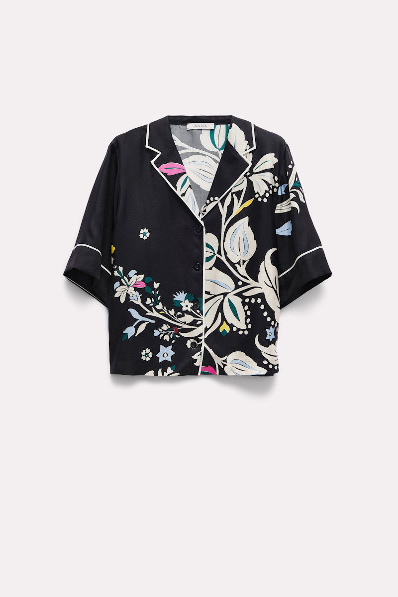 Shop Dorothee Schumacher Floral Pajama-style Blouse In Multi Colour