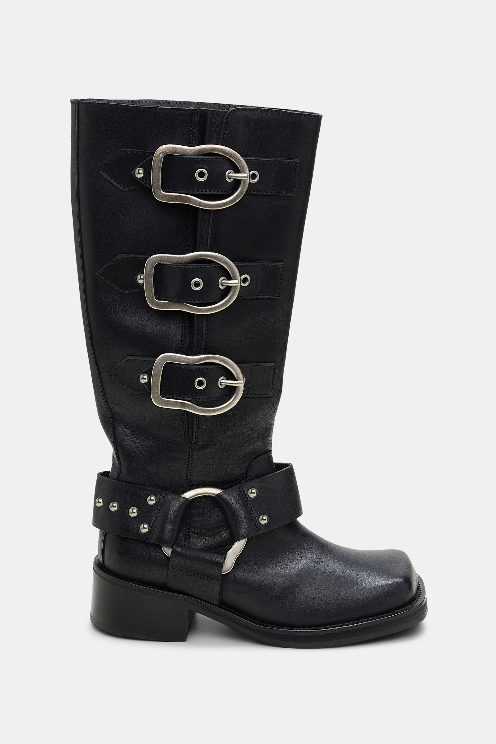 Dorothee Schumacher Hoher Bikerboot mit Signature-Schließen pure black