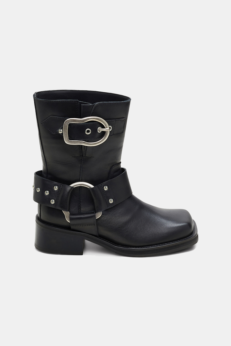 Dorothee Schumacher Short biker boot pure black