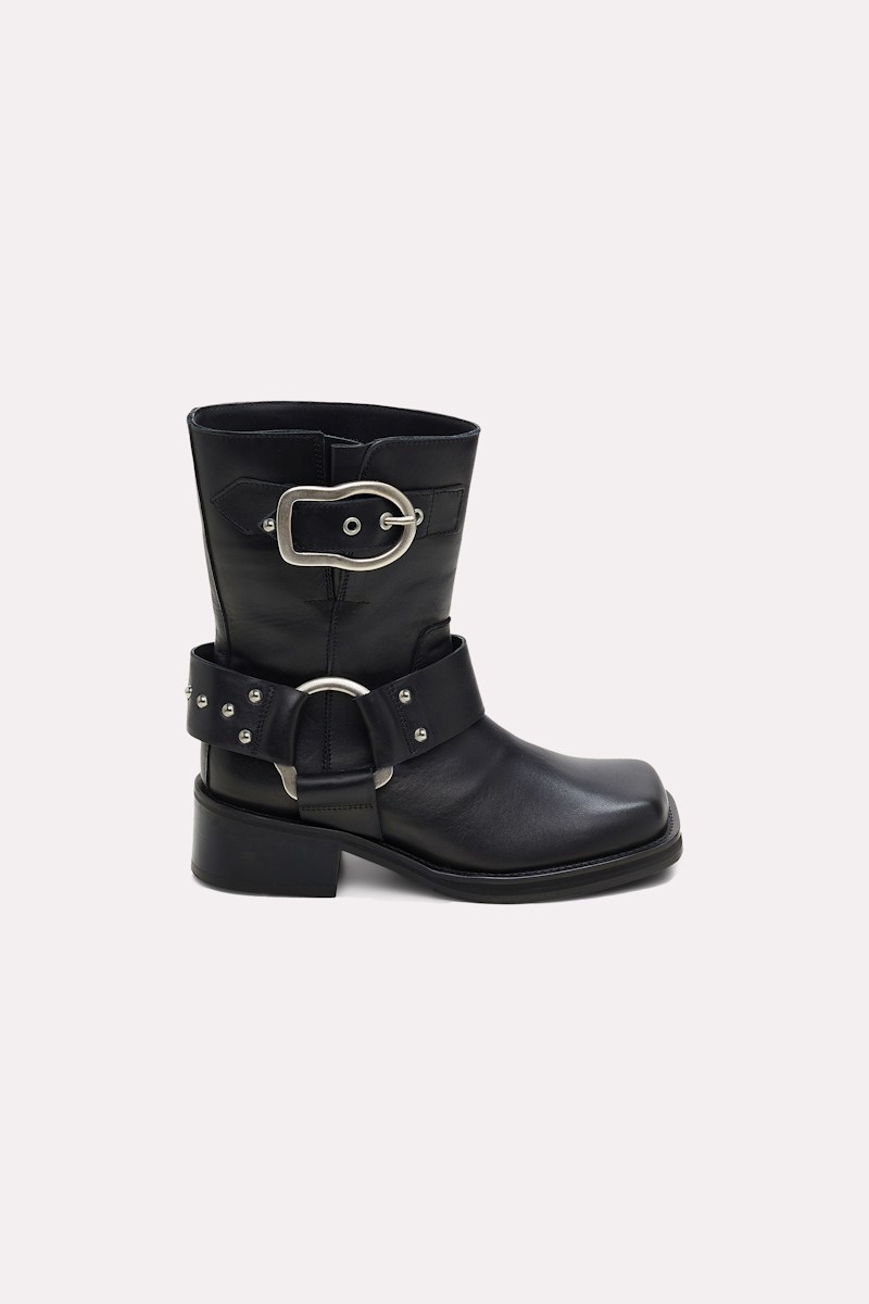 Dorothee Schumacher Buckle-detail Leather Ankle Boots In Black