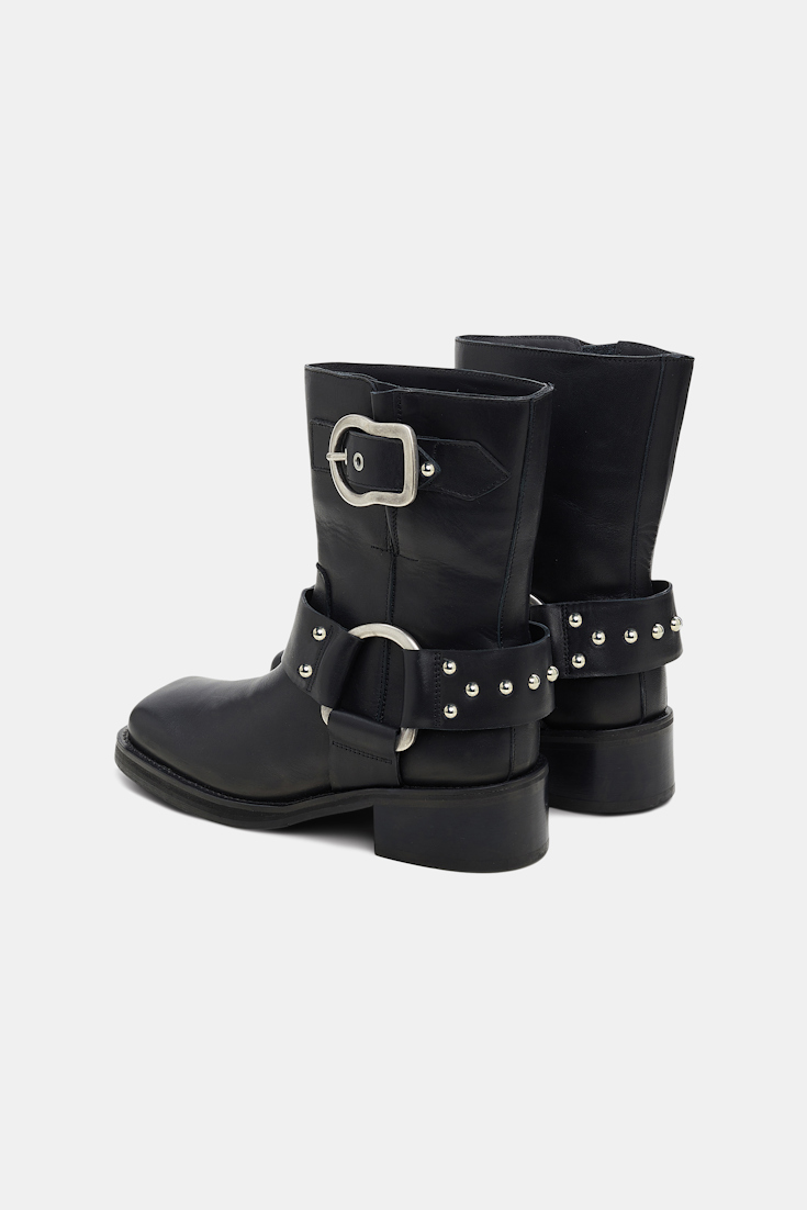 Dorothee Schumacher Short biker boot pure black